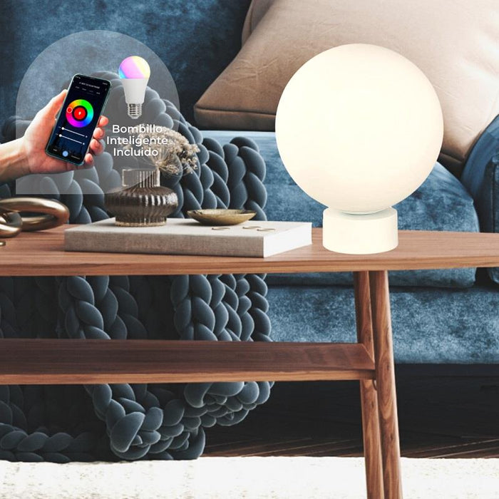 LAMP. MESA BLANCO 1L E27 10W (BOMBILLO INTELIGENTE INCLUIDO)
