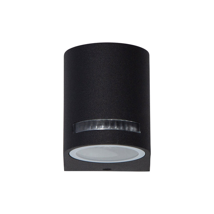 Aplique Pared Exteriores Cilíndrico Negro 5w Gu10 1 Luz