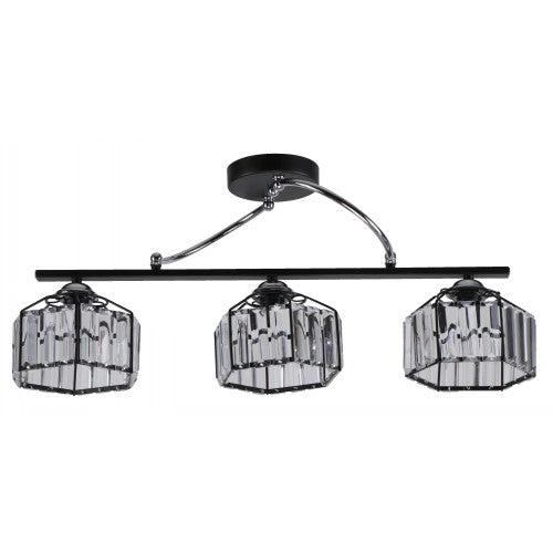 Lámpara Techo Negro 3L E27 60W