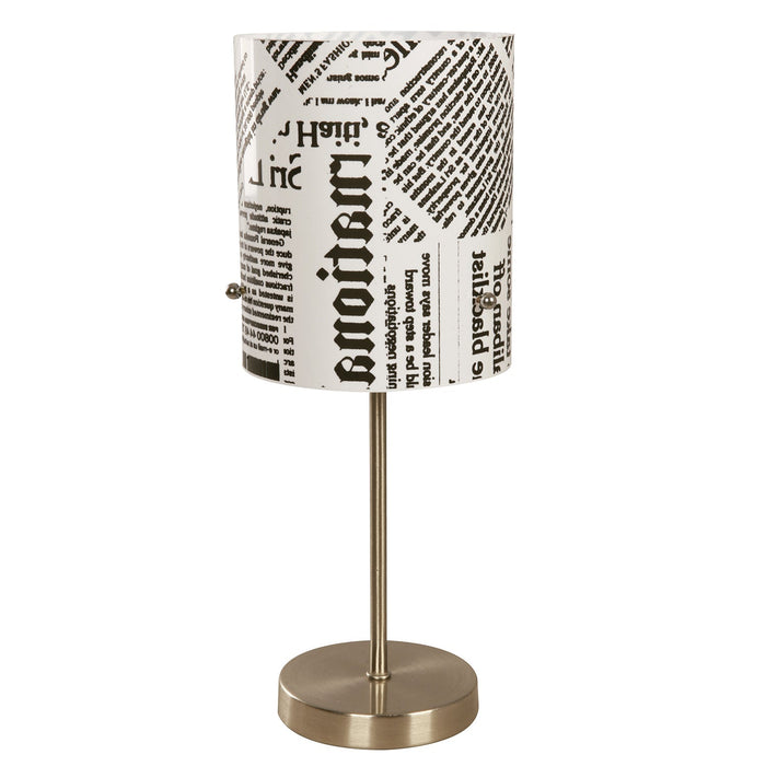 Lámpara de Mesa de 60 W Color Níquel Satinado