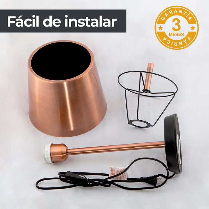 Lámpara de Mesa, Cobre 1L E27 60W