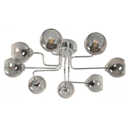 Lámpara Techo Cromo 8L E27 60W