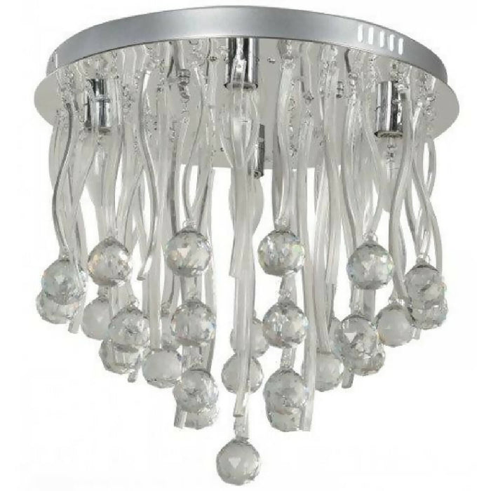LAMP. TECHO CROMO 4L E14 40W (CONTROL REMOTO Y LUCES LED INCLUIDAS)