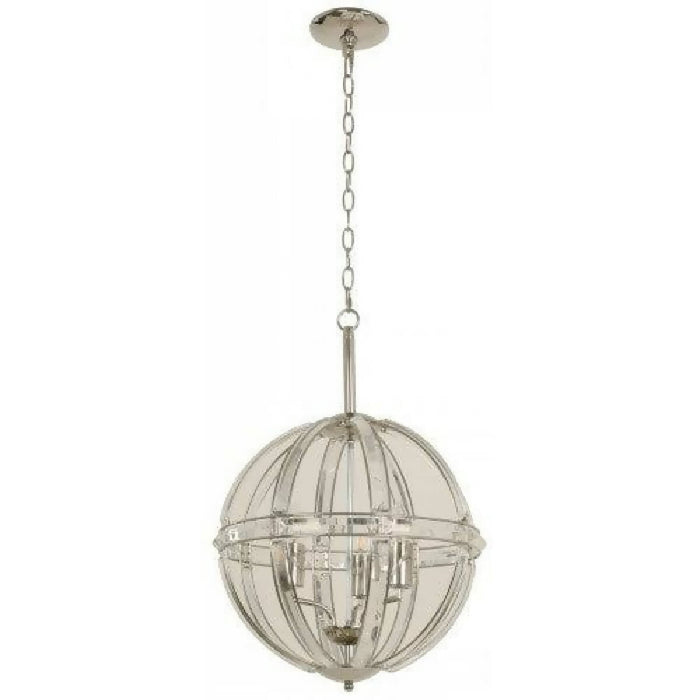 LAMP. COLGANTE NÍQUEL SATINADO 3L E27 40W