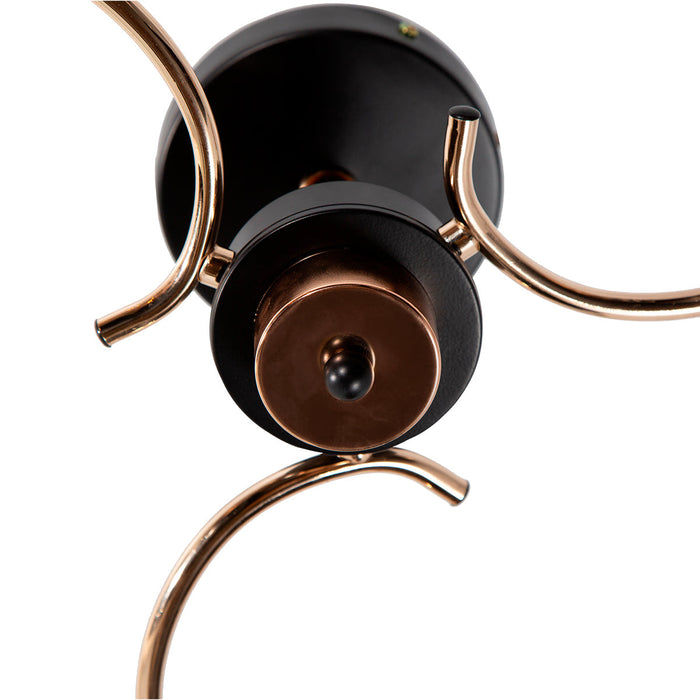 Lámpara de Techo Negro Oro Frances Dark Decor E27 40W 3 Luces