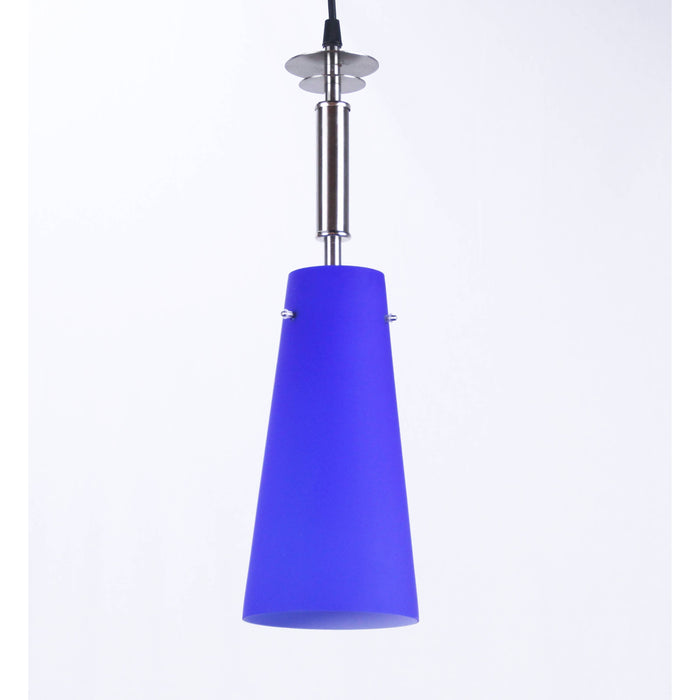 LAMP. COLGANTE AZUL 1L E27 60W