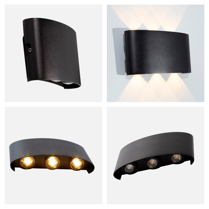 Lámpara de Pared Exterior LED 6W 3000K Luz Cálida IP54