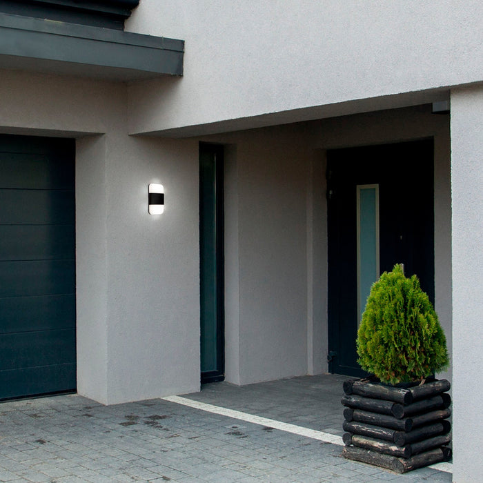 Lámpara de Pared Exterior LED 12W 6000K Negro IP54