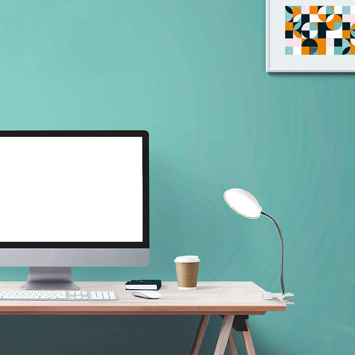 Lámpara De Escritorio Blanca 4w LED Integrado 1 Luz
