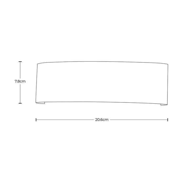 Lámpara de pared LED, acabado negro, 9W, luz amarilla 3000K