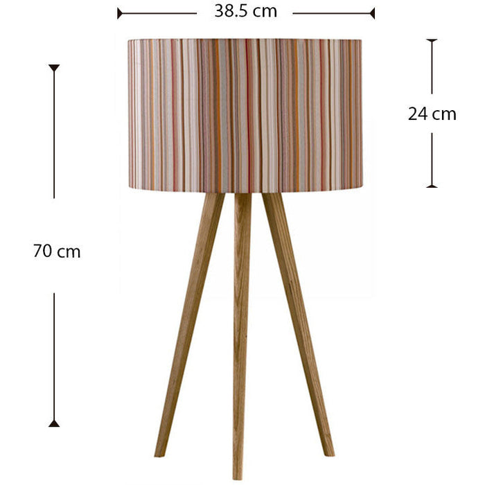 LAMP. MESA MADERA 1L E27 60W (CUERPO)