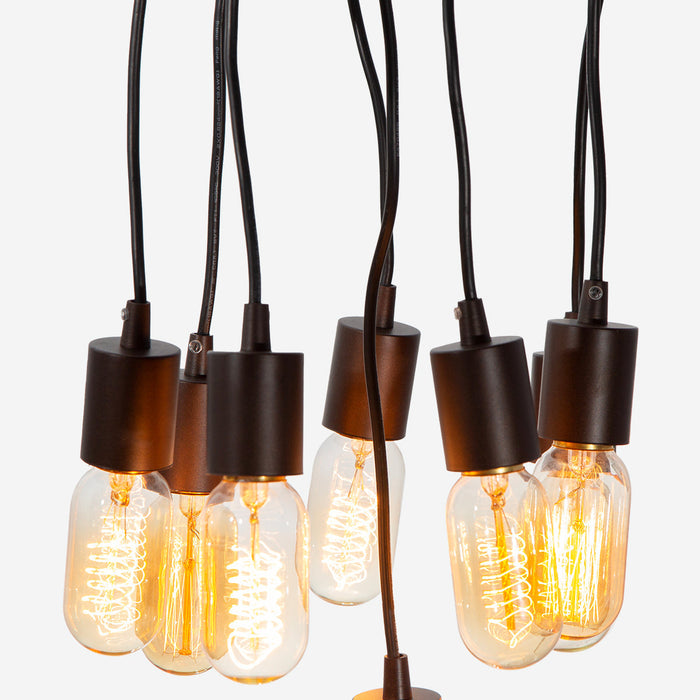 Lámpara de Techo LED Color Negro 24 W 8 Luces