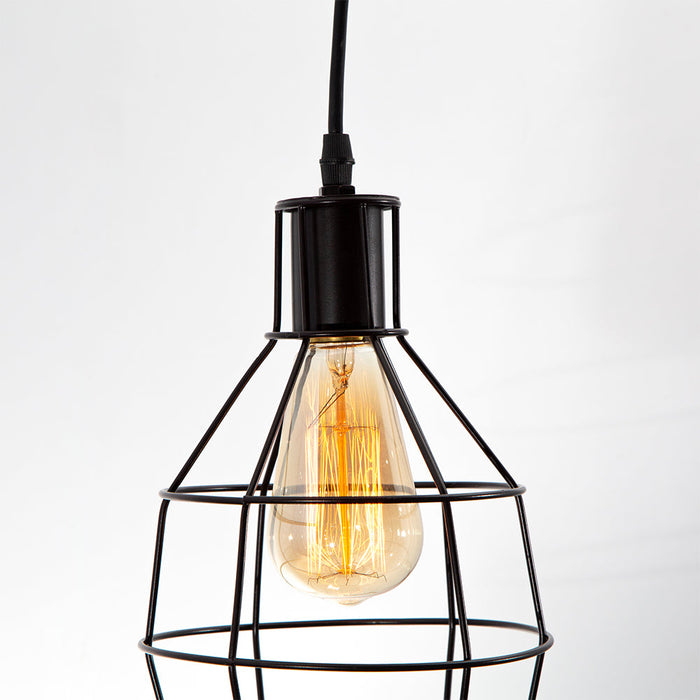 Lámpara Colgante Inlite Vintage Color Chocolate de 1 Luz