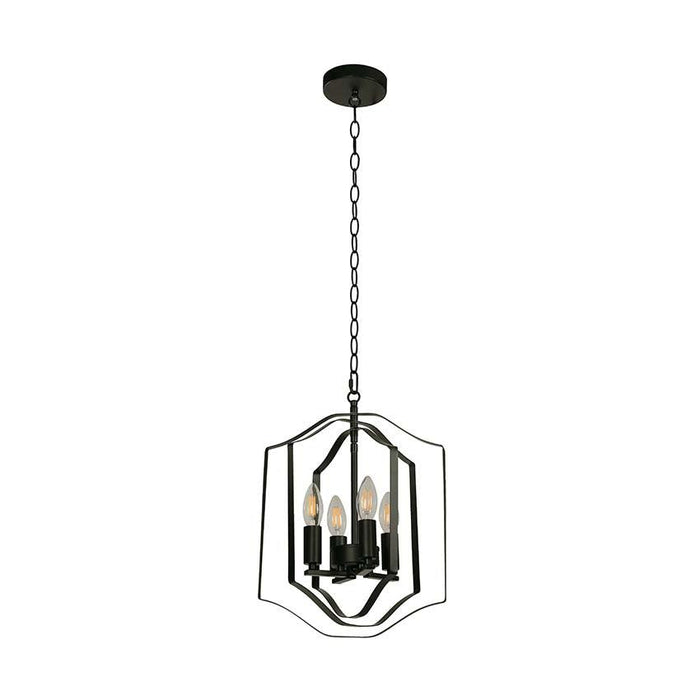 Lámpara Colgante Negro 4L E14 40W