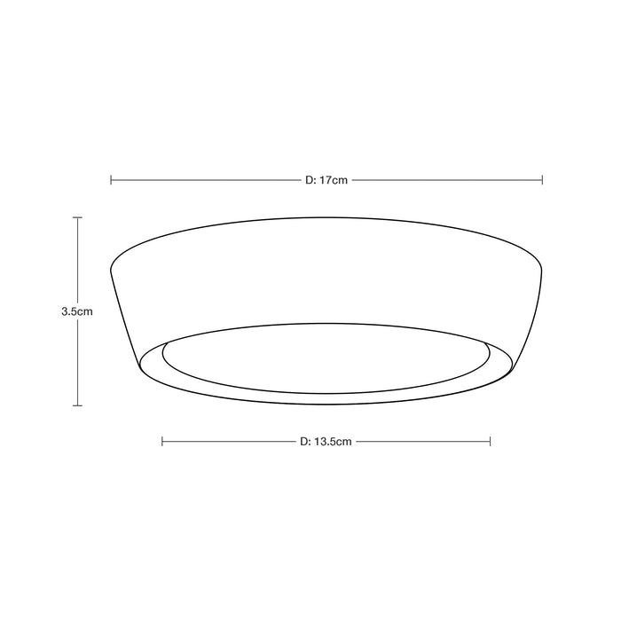 Lámpara de Techo LED Sobreponer 17 cm Luz Blanca 6000K 12W
