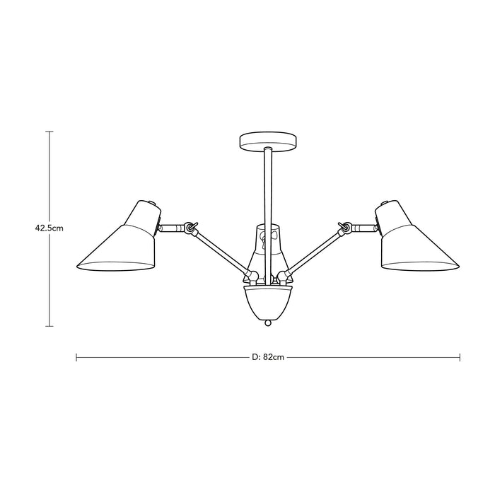 Lámpara Techo Níquel Satinado E27 40W 3 Luces