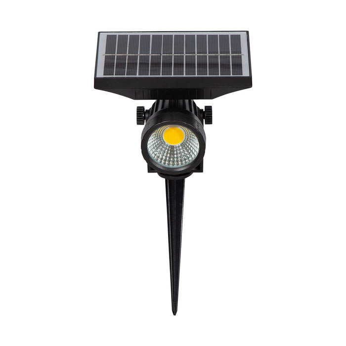 Luz solar LED para jardín, IP54, acabado negro