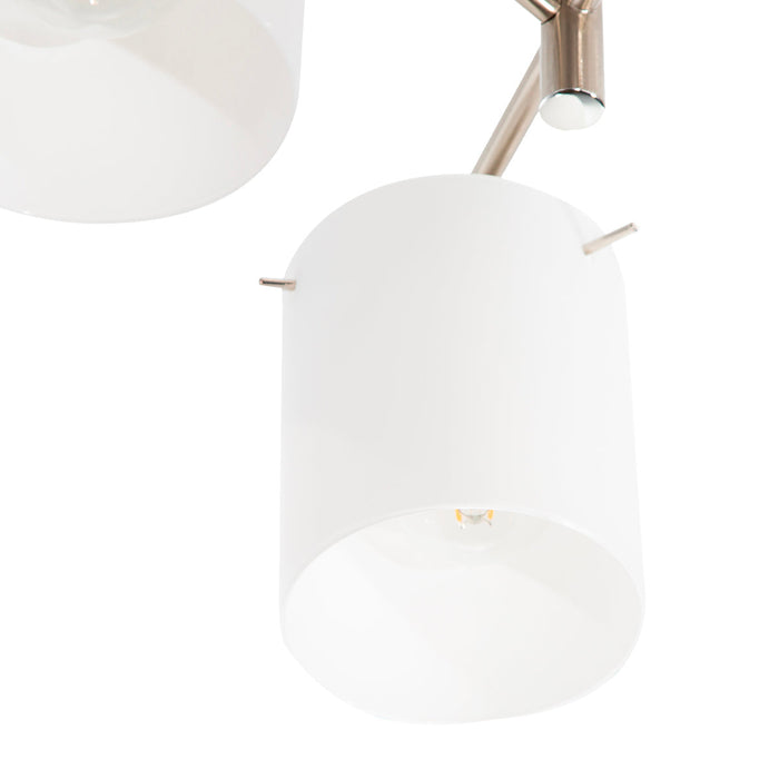 Lámpara De Techo Níquel Satinado 60w E27 3 Luces