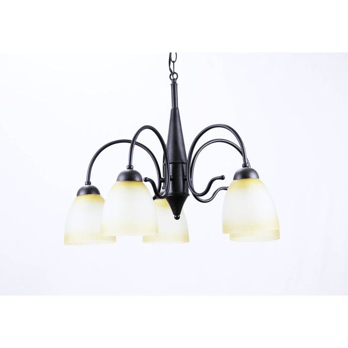Lámpara Techo Negro 5L E27 60W