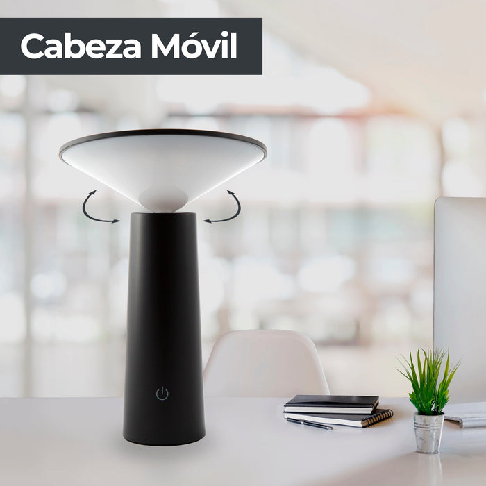 Lámpara de Mesa LED Negro Sensor Tactil Dimeable 4w