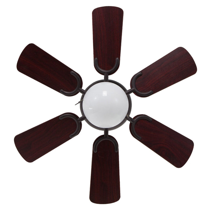 Ventilador Techo Chocolate 30" ARTFAN ANTONI, Aspas Nogal / Nogal Oscuro ,1 Luz.