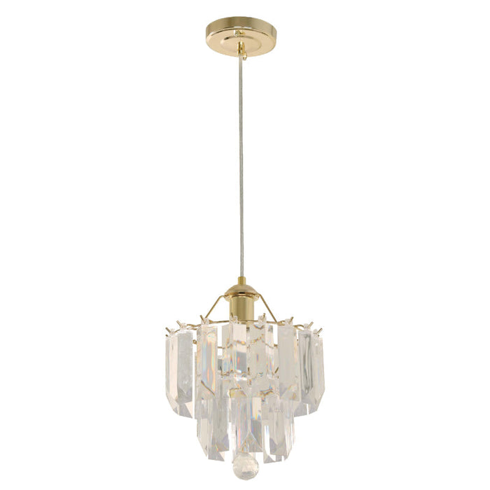 LAMP. COLGANTE BRONCE PULIDO 1L E27 60W