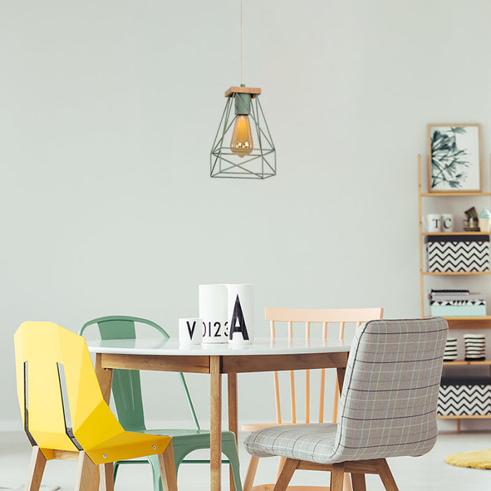 LAMP. COLGANTE VERDE 1L E27 40W