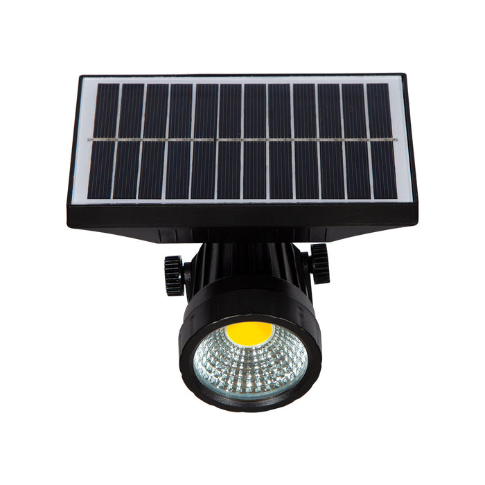 Luz solar LED para jardín, IP54, acabado negro