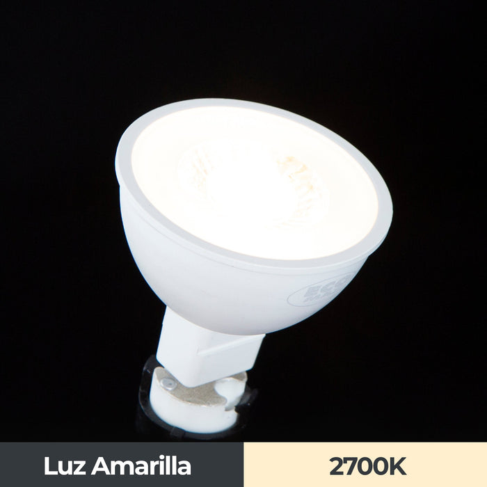 Foco LED Integrado 5w Luz Amarilla 2700k Socket GU10 3 set