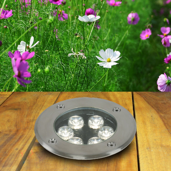Empotrado Exterior Led 6w Jardín Ip65 Luz Cálida (3000 K)