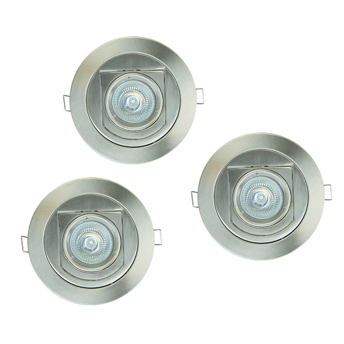 Empotrado Aluminio Níquel Satinado G635 50w 1 Luz / 3 Piezas