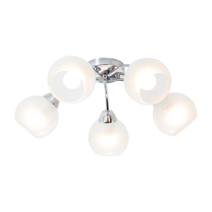 Lámpara Techo Cromo E27 40W 5 Luces