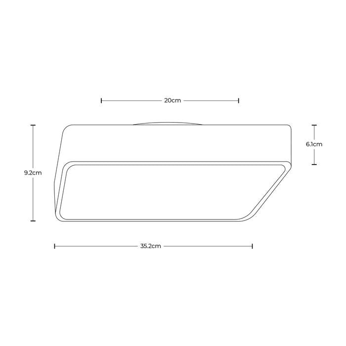 Lámpara de techo LED 20W, 3000/4000/6000K, acabado blanco mate