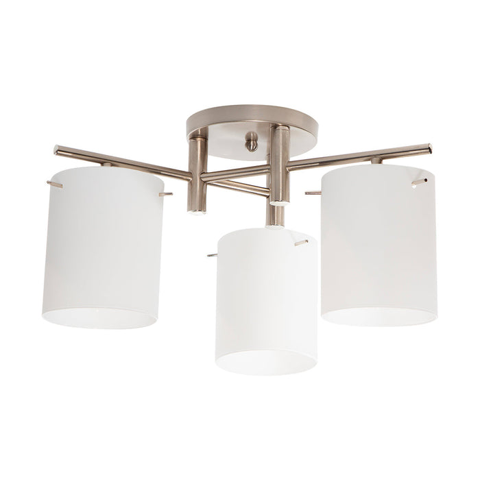 Lámpara De Techo Níquel Satinado 60w E27 3 Luces