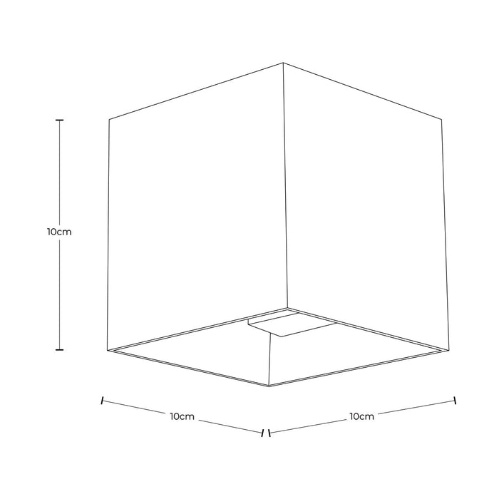 Lámpara de pared LED, acabado negro, 6W, luz amarilla 3000K
