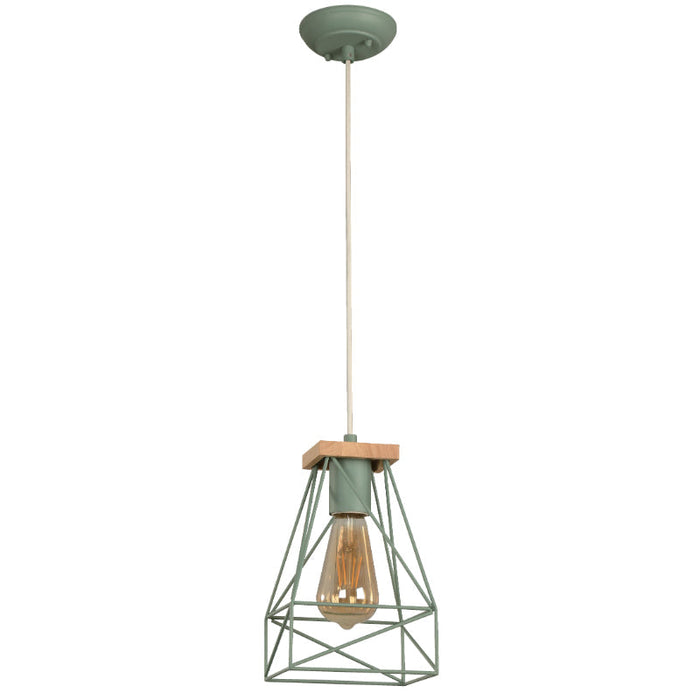 LAMP. COLGANTE VERDE 1L E27 40W