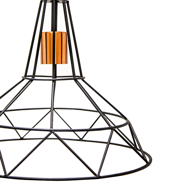 Lámpara Colgante Vintage Negro E27 60w 1 Luz
