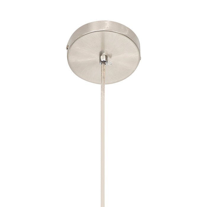Kit 2 Lámpara Colgante Vintage Níquel Satinado E27 1 Luz