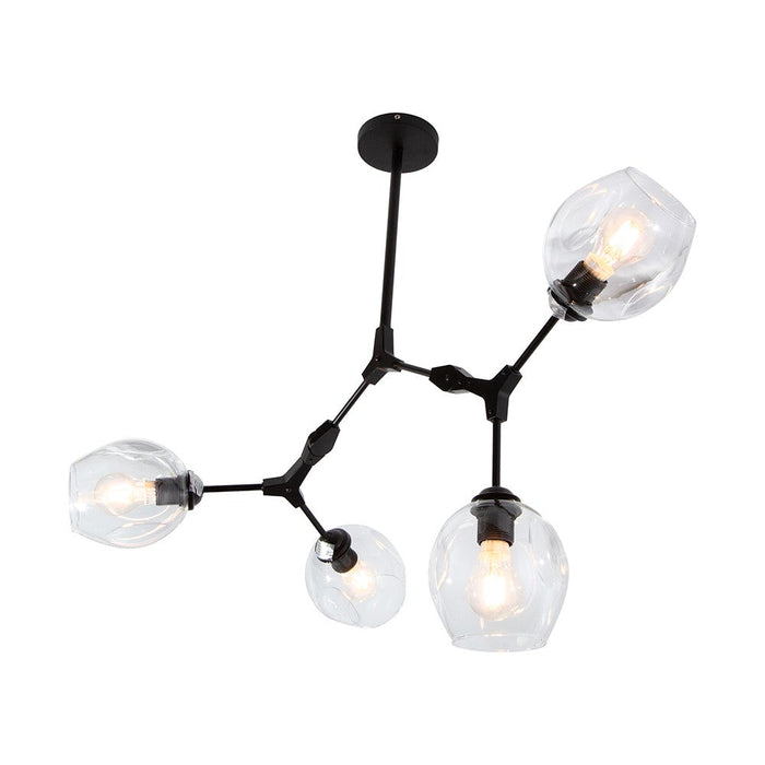 Lámpara de Techo Designers Negro 4 Luces 40W E27