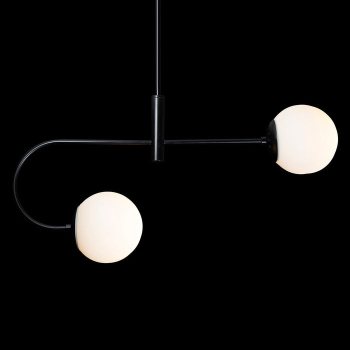 Lámpara Colgante Contemporary Clean Negro E27 40w 2 Luces