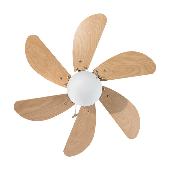 Ventilador Techo Artfan Níquel Cepillado 32" 1 Luz 60W E27