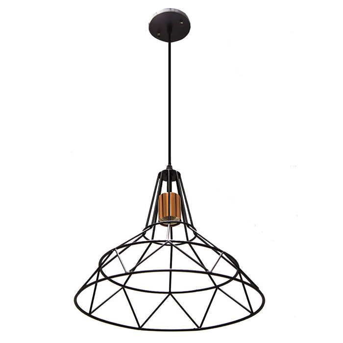 Lámpara Colgante Vintage Negro E27 60w 1 Luz