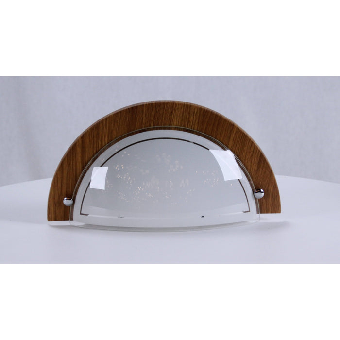 LAMP. PARED MADERA OSCURA 1L E27 60W