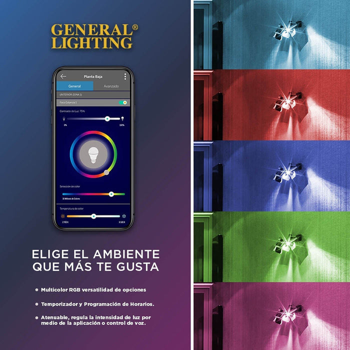Foco Led Inteligente Wifi RGB Multicolor 5W GU10 marca General Lighting