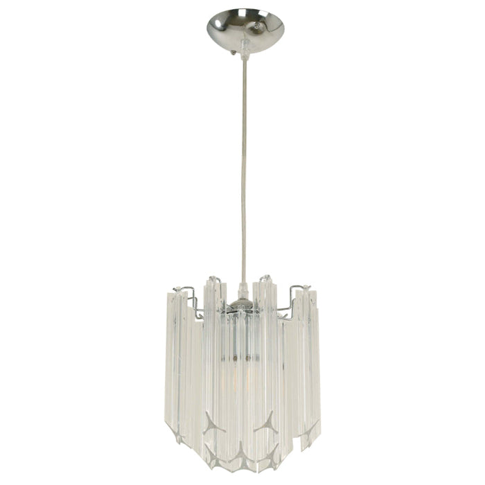 LAMP. COLGANTE CROMO 1L E27 40W