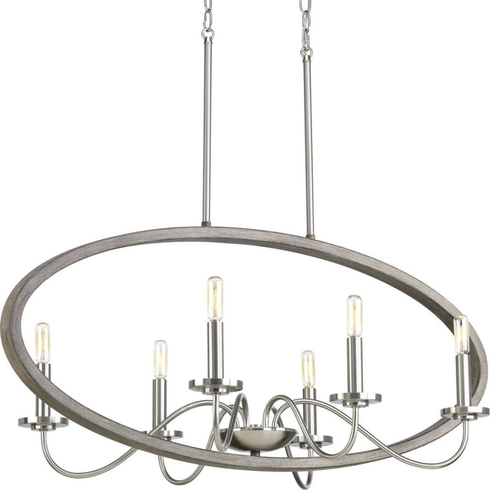 Progress Lighting Lampara Colgante Cromo 6 luces