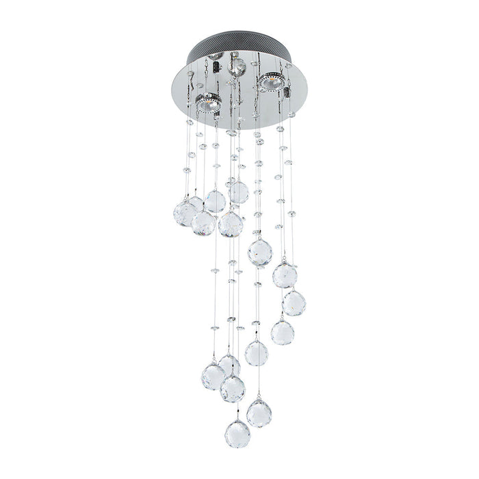 Lámpara Colgante  Acabado Cromo  Cristal  2 Luces  GZ10
