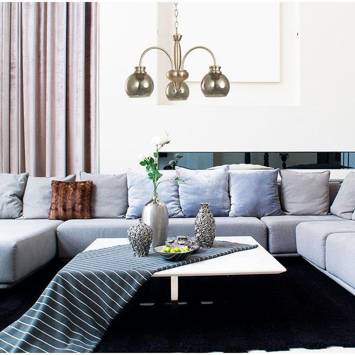 Lámpara Colgante Niquel Satinado 3L E27 40W