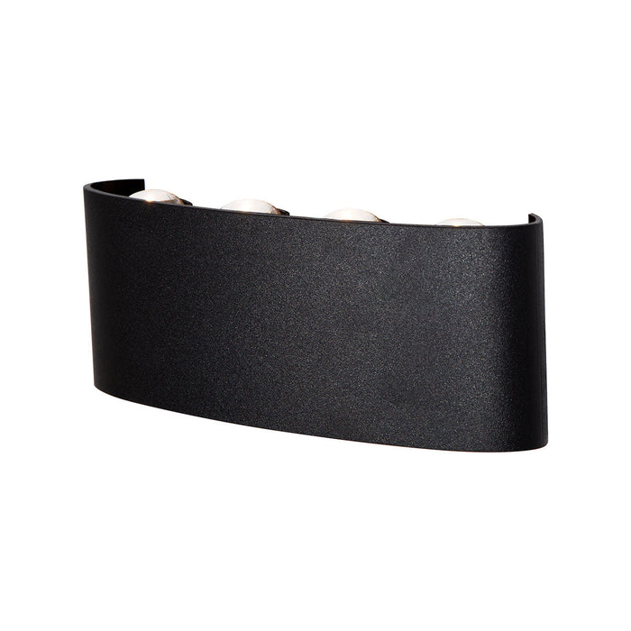 Lámpara de pared LED, acabado negro, 7W, luz amarilla 3000K