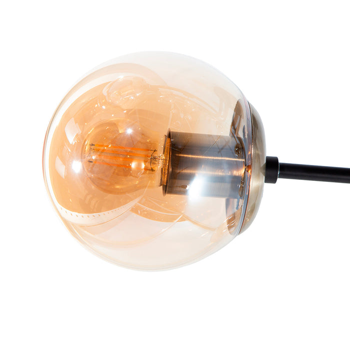 Lámpara Techo Negro Mate E27 40W 8 Luces